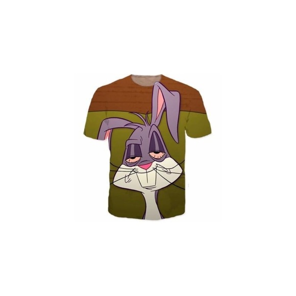 Rabbit Comic Hip Hop Style T-Shirt - Picture 1 of 1